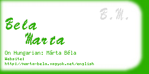 bela marta business card
