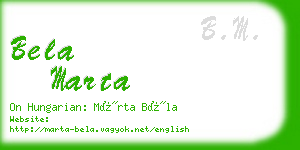 bela marta business card